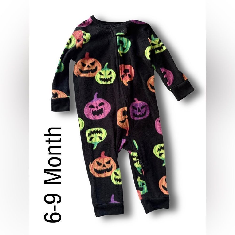 Hyde and Eek Halloween Baby Fleece Sleepwear Size 6-9 Months Excellent Condition